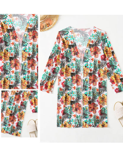 Mauris - Conjunto de bikini de tres piezas floral