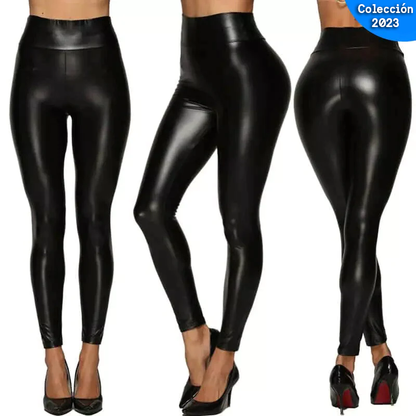 BlackTox - Pantalones de Cuero de Terciopelo