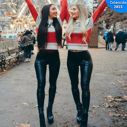 BlackTox - Pantalones de Cuero de Terciopelo