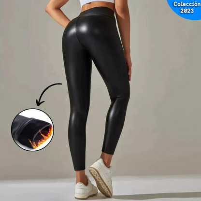 BlackTox - Pantalones de Cuero de Terciopelo