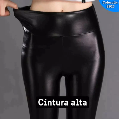 BlackTox - Pantalones de Cuero de Terciopelo