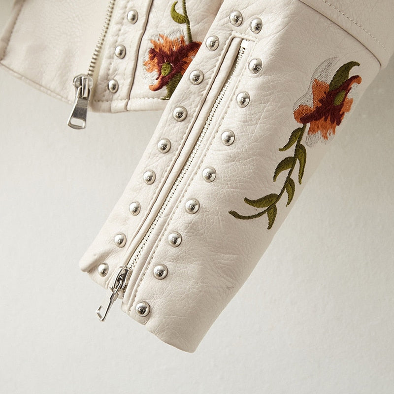 VittyJack- Nuevo Abrigo de Mujer Con Rosas Bordadas