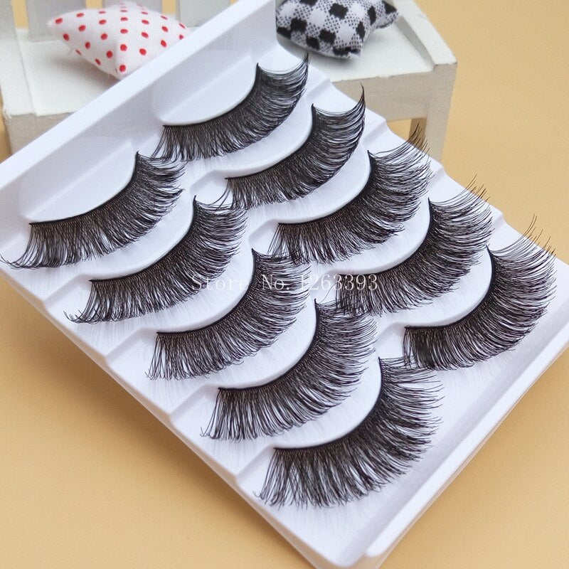 LeshYokpn - 5 Pares de Pestañas Postizas Transparentes