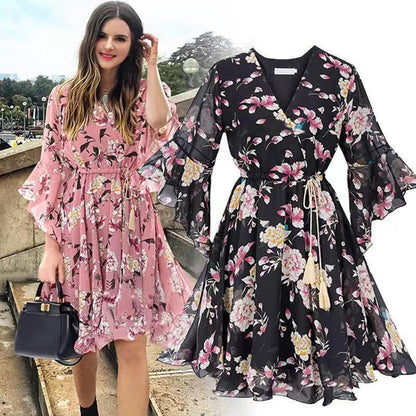 AuroraDress - Vestido Floral para Mujer