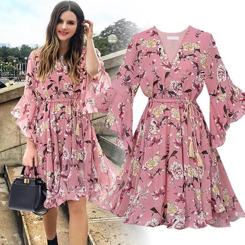 AuroraDress - Vestido Floral para Mujer