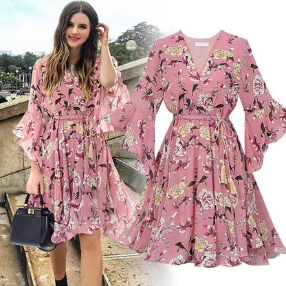 AuroraDress - Vestido Floral para Mujer